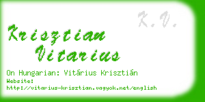 krisztian vitarius business card